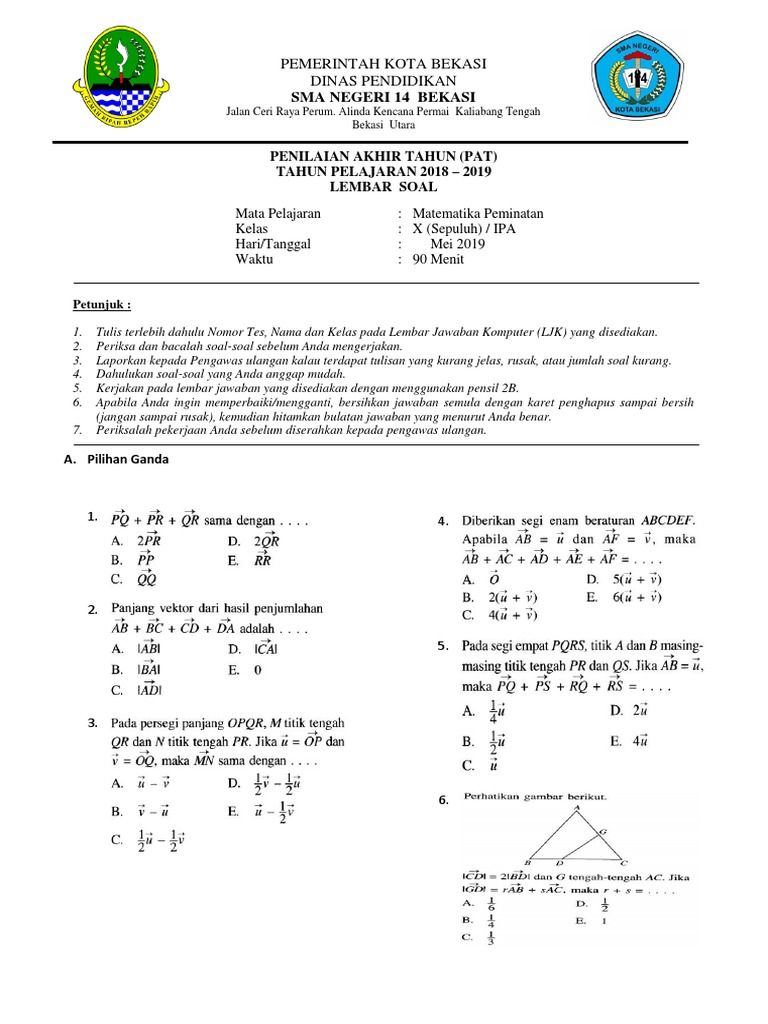 5 Fakta Tersembunyi Bank Soal Matematika Wajib Kelas 10 Semester 1 Tahun 2018 yang Jarang Diketahui