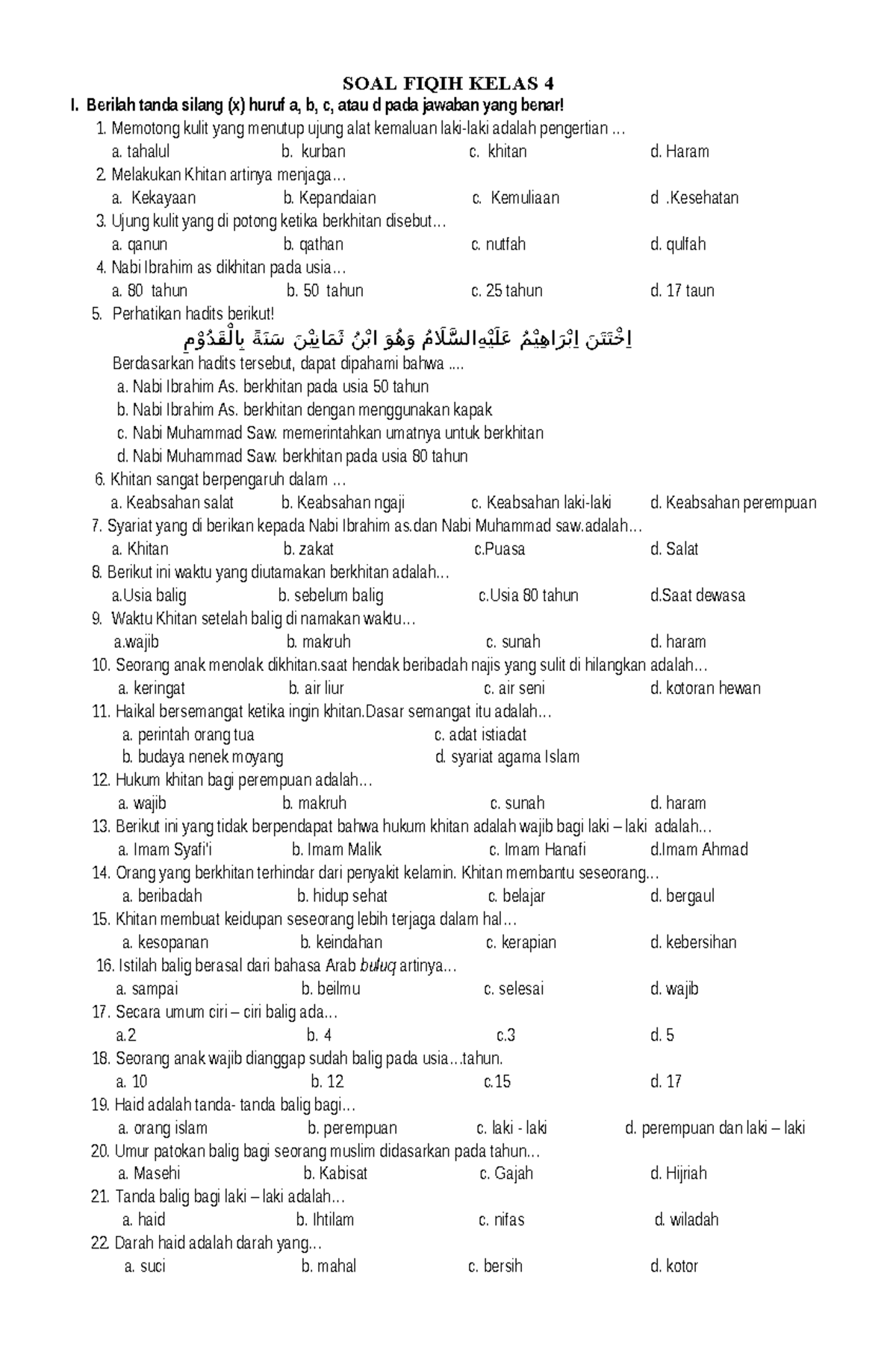 7 Fakta Mengejutkan Soal Fiqih Kelas 4 Semester 1 dan Kunci Jawaban yang Wajib Diketahui