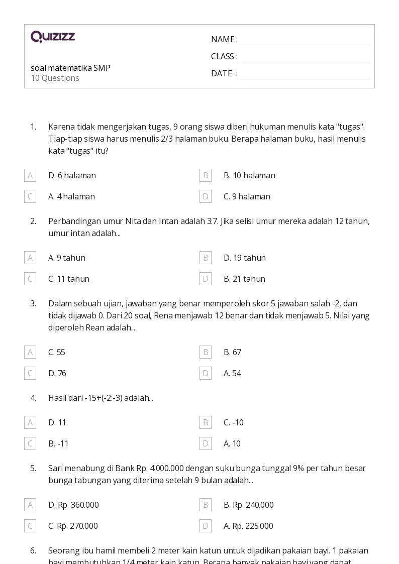 7 Rahasia Bank Soal Matematika SMP Kelas 8 Semester 1 KTSP yang Jarang Diketahui Guru