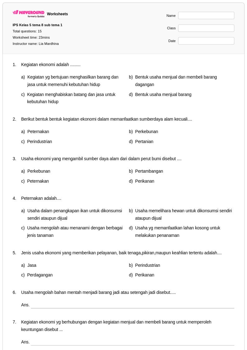 Akhirnya Tersedia 10 Soal Kelas 3 SD Tema 8 Subtema 1 yang Wajib Dikuasai Sebelum STS