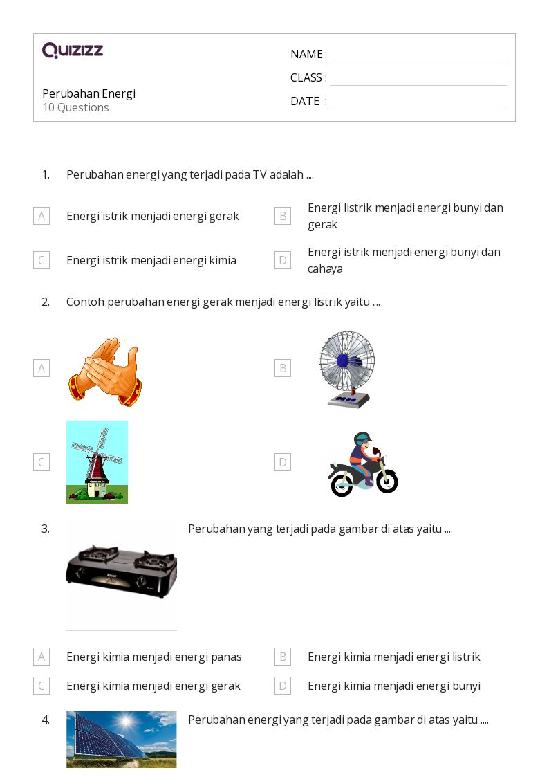 5 Contoh Soal Benar Salah IPA Kelas 3 Materi Energi yang Sering Muncul di Ujian