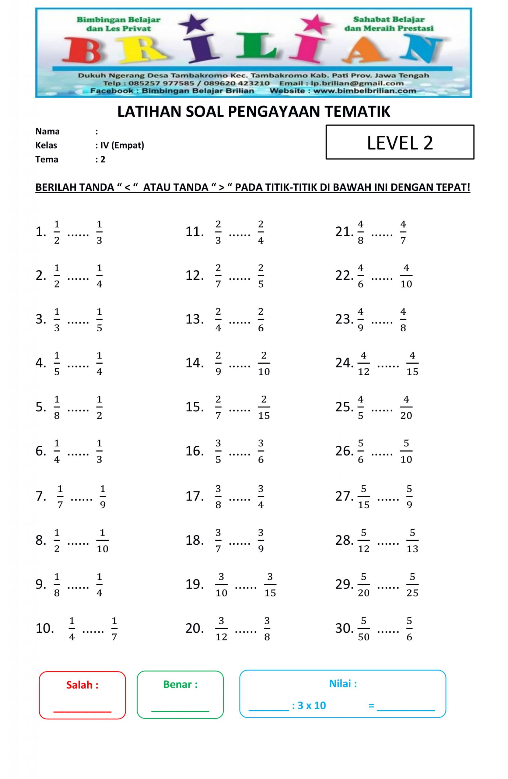 Soal Matematika Kelas 4 Pecahan Desimal - inPoint