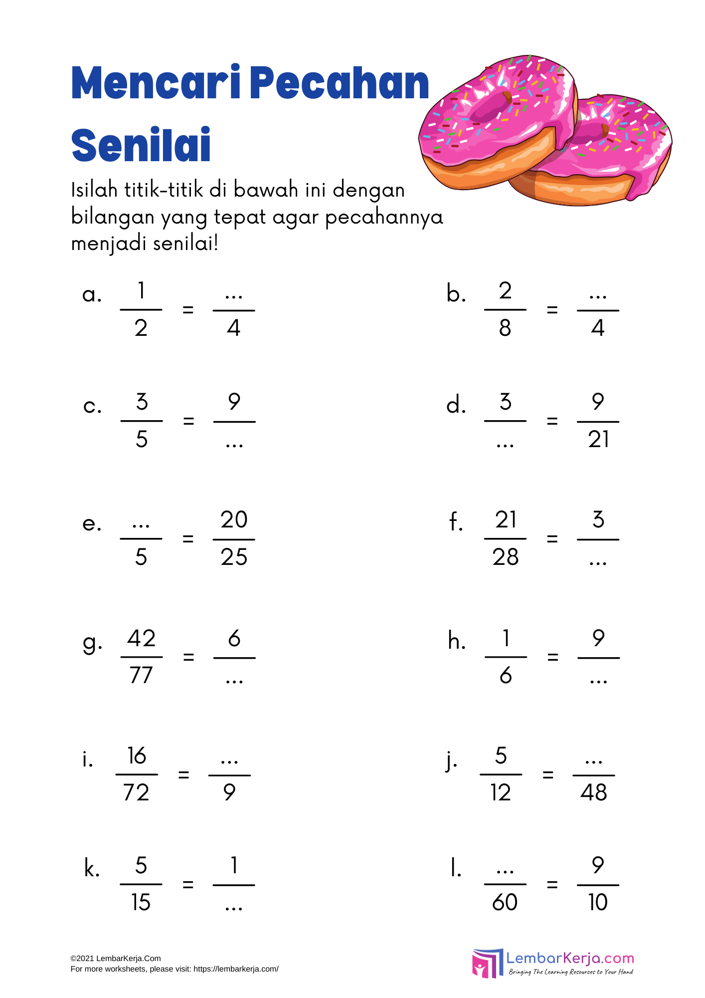 Soal Pecahan Senilai Kelas 3 - inPoint Soal Pecahan Senilai Kelas 3 - inPoint