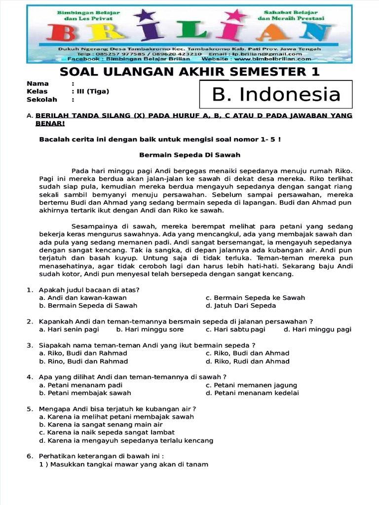 Wajib Tahu 5 Contoh Soal Bahasa Indonesia Kelas 3 SD yang Sering Muncul di Ujian 2026