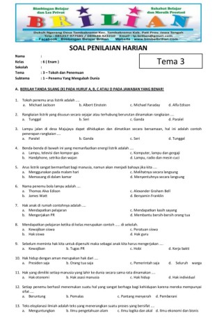 7 Rahasia Kumpulan Soal Tematik Kelas 6 Tema 3 untuk Siapkan AKM Literasi ANBK 2026