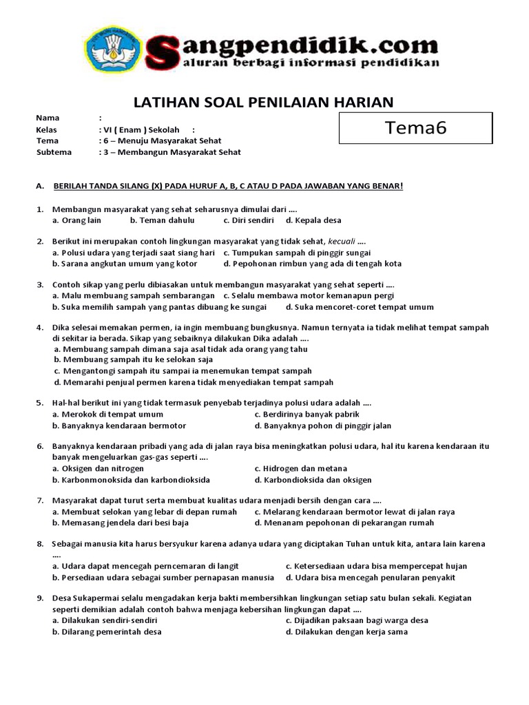 7 Rahasia Menguasai Kumpulan Soal Tematik Kelas 6 Subtema 3 yang Penting Sebelum Ujian