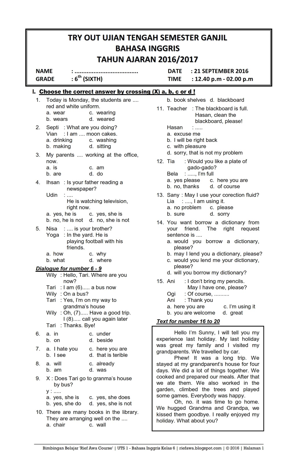 Contoh Soal Kelas 7 Semester 2 Bahasa Inggris Terbaru 2026: 5 Lembar Kerja Siap Cetak yang Wajib Dimiliki Siswa