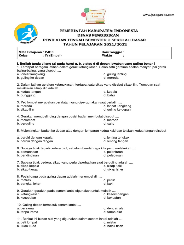 Terbukti! 5 Rahasia Kumpulan Soal PAT PJOK Kelas 4 Semester 2 Agar Nilai Tinggi Sekarang