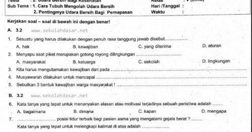 Rahasia Sukses Jawab Soal Bahasa Indonesia Tema 2 Subtema 1 Kelas 5 Agar Nilai Sempurna