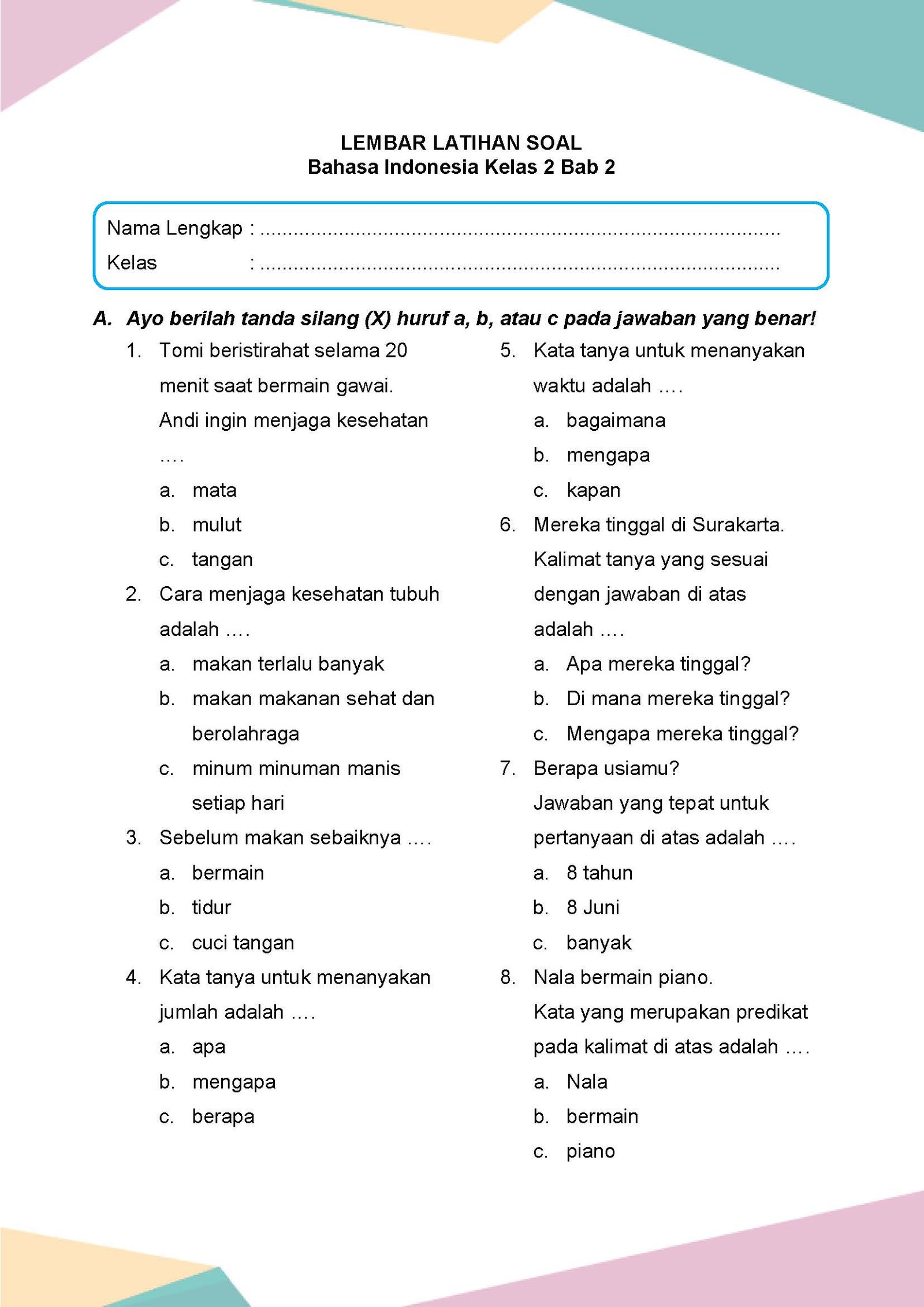 Ternyata Ini Rahasia Lulus Soal Bahasa Indonesia Tematik Kelas 2 Semester 1 Terbaru
